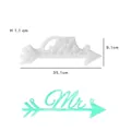 Arrow-shaped Mr sign silicone mold for DIY wedding party decor in white and mint green - Mr