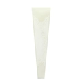 Single rose sleeve with white lace pattern in clear OPP plastic for floral packaging - Lace Single-Stem Bag (Cream White)