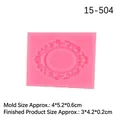 Pink vintage relief photo frame silicone mold for DIY crafts and fondant baking - Style 2 / Pink