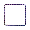 Rainbow geometric 18k gold plated 304 stainless steel square frame pendant jewelry - Large Square-S1521 / Colorful