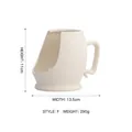 Nordic off-white matte ceramic artistic vase holder Model F 11x13.5cm minimalist decor - Candlestick - Style F / 13.5x11cm
