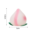 Pink peach miniature figurine with green leaves for longevity cake decor, 5cm width - Vinyl Small Longevity Peach