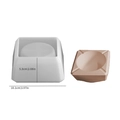 Moule en silicone carré pour pots de bougies DIY et boîtes de rangement avec dimensions - Cendrier Carré Facetté - Base