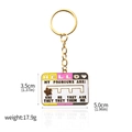 Inclusive pronoun enamel keychain with sliding gold star for social identity expression - Pronouns Slider (K00782-01)