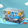 Blue inertial running crab toy for kids in premium transparent gift box packaging - Color Box / Blue