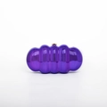 Cloud-shaped acrylic clutch bag in metallic purple with a wavy texture and gold clasp - Purple
