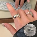 Silver multi-layer wrap ring with Tomorrow will be better engraving in polished finish - English Inspirational Engraved Ring