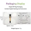 Wind-up flying butterfly toy with white wings and black frame in single OPP packaging - White Butterfly Black Frame (10PCS Pack)