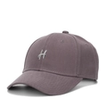 Cotton baseball cap in dusty mauve featuring a white embroidered H on the front - One Size(Adjustable) / Gray
