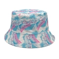 Close-up of graffiti heart print on reversible canvas bucket hat with sun protection - M(56-58cm) / Graffiti Heart Print (1#)