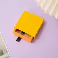 Suspended PE membrane jewelry storage box in vibrant yellow and orange colorway - Autumn Yellow Drawer + Orange Box / Round Base