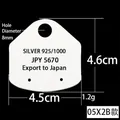 White semi-circle S925 earring display card 4.5x4.6cm with 8mm top hole for jewelry - White Irregular Arch Card (Style 05X2B) / Medium