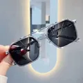 Silver metal frame photochromic sunglasses with gray transition lenses for men - Polarized Photochromic Grey Silver Frame