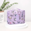 Waterproof purple ballet theme travel cosmetic bag with dancer and swan patterns - 21*8*17cm / Swan Lake (Purple)