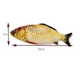 Realistic catnip plush fish toy for cats measuring 20cm in length and 9cm in height - Yellow Fish / No Packaging