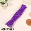 Light purple macaron chenille stems for DIY crafts tied with a yellow rubber band - Approx 100Pcs (High Density) / Light Purple
