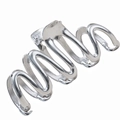 Silberne gewellte Haarklammer aus Metall mit minimalistischem Schlangendesign für Damen - Silber (D5329)