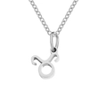 Minimalist silver Taurus zodiac necklace with delicate stainless steel link chain - Taurus-Steel Color