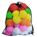 Colorful Christmas snowball set with storage mesh bag for holiday party games - 6 Colors Mixed 60pcs Mesh Bag / Multicolor