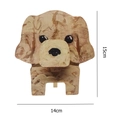 Wooden dog-shaped glasses holder and stand in natural finish, size 15cm x 14cm - Golden Retriever