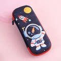Astuccio 3D per bambini tema astronauta spaziale in EVA blu scuro con cerniera rossa - Astronauta