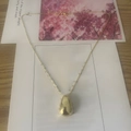 French vintage style 14K gold-plated waterdrop pendant necklace with delicate chain - Waterdrop Style / Gold