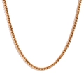 Minimalist 2mm gold plated stainless steel square box chain necklace for women - Gold Waist Chain - 80cm+10cm