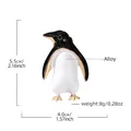 Cute penguin animal brooch in black and white enamel alloy, size 5.5cm by 4.0cm - Enamel Penguin Style (DW1097)