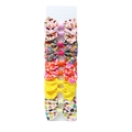 Five-piece set of girls' grosgrain ribbon bows featuring ice cream and donut patterns - Style 24