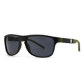 Gafas de sol TR para hombre con montura negro mate y patillas en verde militar - C7 Montura Negra Patilla Verde