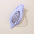 Minimalist lavender leaf hair clip with hollow design made of durable plastic material - Matte Purple