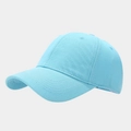Classic light blue cotton baseball cap in minimalist six-panel twill fabric design - Adjustable / Sky Blue
