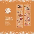 Christmas Island PET-tape met illustraties van peperkoek en feestelijke desserts - Carnavalsfeest