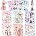 Close-up van creatieve KPOP girlgroup anime-stickers voor telefoonhoesjes en dagboeken - Standaard Stijl