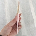 Pink blending eye makeup brush with soft tapered bristles and golden ferrule - Metis Smudge Brush (Pink Matte) / Synthetic Fiber