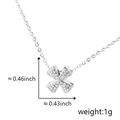 Silver cross pendant with sparkling zircon inlay measuring 0.46 by 0.43 inches - Silver Letter-X