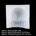 Stampo in silicone per capelli corti in argilla, 5,5x6x3cm, peso circa 68g - Stile 3 / Trasparente
