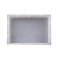Macro view of rectangular translucent silicone resin mold with reinforced edges - Rectangle