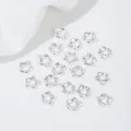 Gepolijste zilveren bloemkralen tussenstukjes voor handgemaakte sieraden en DIY - Helder Zilver