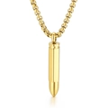 Minimalistische kogelvormige hanger in gepolijst goud met een slanke ketting - Goud