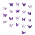 Purple gradient 3D paper butterfly garlands for party decoration and festive events - 1 Piece / Gradient Purple