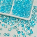 Sky blue transparent glass beads with drilled holes for DIY jewelry making and crafts - Peacock Blue Jelly Beads (6mm)