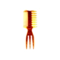 Dual-sided amber tortoise shell styling comb with wide and fine teeth for men's hair - Amber 3-in-1 Hair Comb (NO.10)