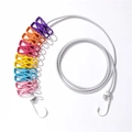 Stendibiancheria da viaggio con 12 clip colorate e ganci in disposizione a spirale - Colorato
