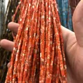 Perle rettangolari in pietra naturale arancione con texture marmorizzata per gioielli fai da te - Turchese Imperiale Arancione (Sintetico)