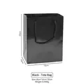 Glossy black paper gift bag with rope handles 16x10x20cm for luxury watch storage box - Paper Handbags / Black