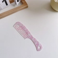Frisierkamm aus Acetat mit rosa Marmormuster, antistatisch und breit gezahnt - Acetat 18.5cm / 4# Rosa
