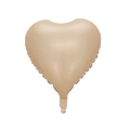 Single cream beige heart-shaped foil balloon with soft metallic finish for birthday party - 18 Inch Heart Shape / Caramel color