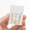 Golden Angel Number 222 necklace with symbolic alignment meaning card display - 222 / Gold