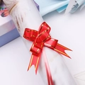 Red gift pull bow with gold edges for Christmas festive packaging decorations - Red Gold Edge